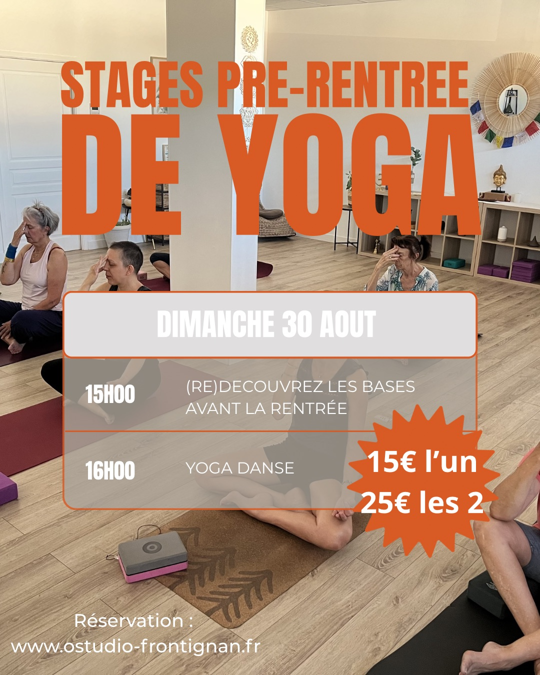 Stages Pré-Rentrée de Yoga — Dimanche 30 août